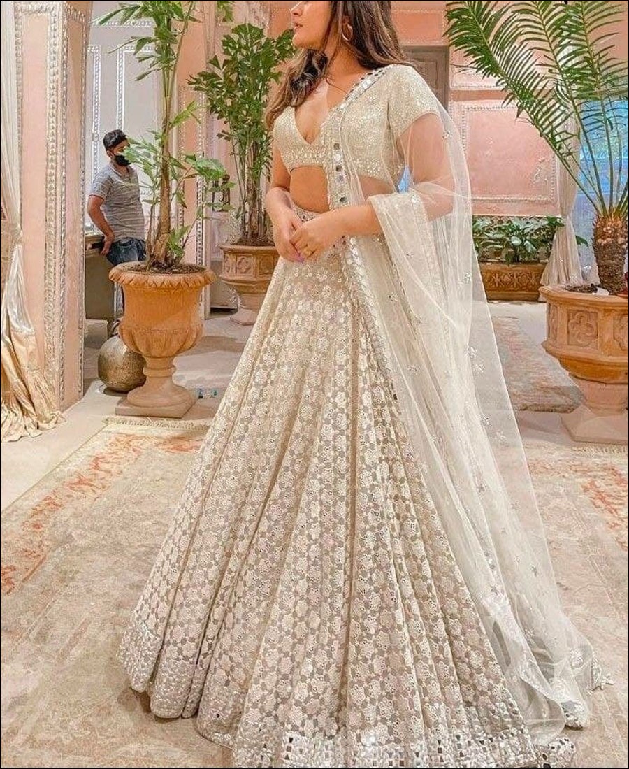 Indian online Shop for White Color Lehenga Choli at Wholesale Price - Kloth  Trend