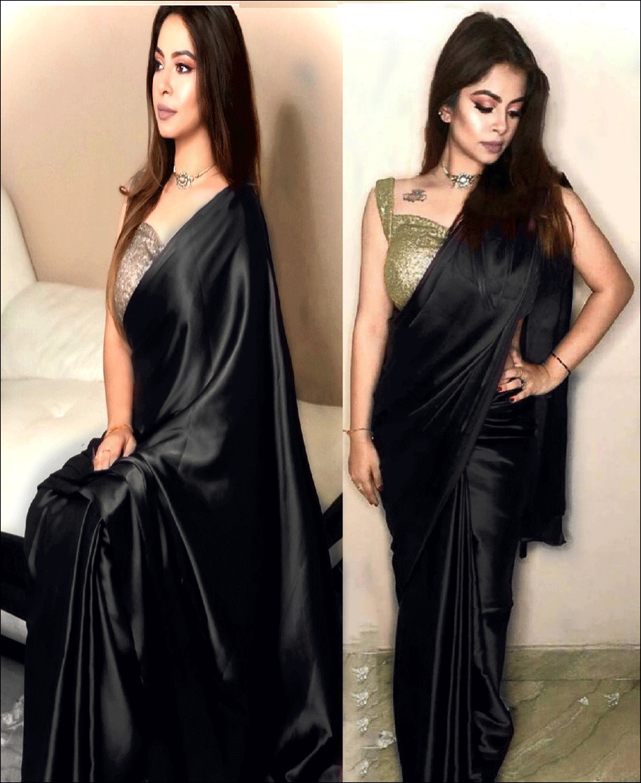 Eesha Rebba looks beautiful in a black saree!